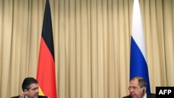 Средба на германскиот министер за надворешни работи Зигмар Габриел со неговиот руски колега и домаќин Сергеј Лавров,9 март 2017