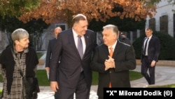 Milorad Dodik, predsjednik bh. eniteta RS Milorad Dodik s premijerom Mađarske Viktorom Orbanom, Budimpešta, 17. februar 2025. godine 