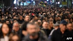 Protesti održani 25. decembra u Beogradu, na poziv opozicione koalicije "Srbija protiv nasilja".