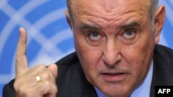 Switzerland -- Russian Deputy Foregin Minister Grigory Karasin at a press conference in Geneva, 01Jul2009