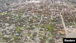 Pogled na grad Beira nakon udara ciklona Idai