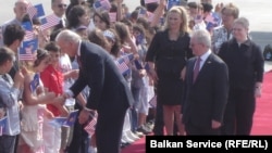 Then-Vice President Joe Biden visits Pristina in May 2009.