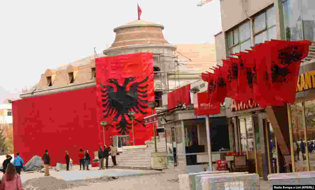 Decorations in Pristina, Kosovo