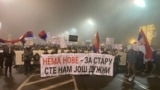 Serbia -- Students march on New Years Eve during a protest that erupted after a concrete canopy fell two months ago and killed 15 people in Belgrade, December 31, 2024. 