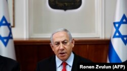 ISRAEL -- Israeli Prime Minister Benjamin Netanyahu chairs a cabinet meeting in Jerusalem, November 13, 2019