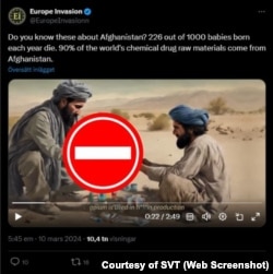 Europe Invasion promoted a video voiced by Belgin Kok warning about Afghan immigrants, claiming the author was "Alissa."