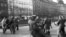 Czechoslovakia -- FILE -- Prague, Narodni trida, November 17, 1989 - A brutal police action against peaceful march of students in Prague on November 17, 1989, sparked the Velvet Revolution, a series of demonstrations that toppled the authoritarian Communi