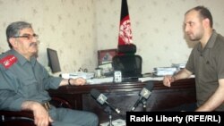 جنرال امیر محمد جمشید رییس عمومی محابس و توقیف خانه های افغانستان با سید فتح محمد بها