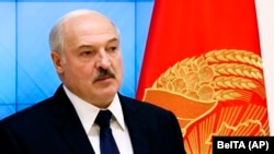 Aljakszandr Lukasenka, a nemzetközileg nem elismert belarusz elnök 2020. szeptemberében.