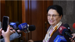 Deputata PAS Maria Acbaș face declarații pentru presă