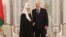 Belarusian President Alyaksandr Lukashenka meets with the Patriarch Kirill in Minsk on October 15.