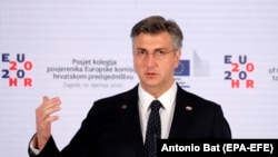 Premierul croat Andrej Plenkovic. 10 ianuarie 2020
