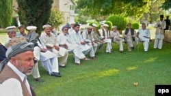 Tribal elders and government representatives attend a peace assembly in Parachinar in Kurram Agency in 2008.