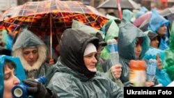 Під час акції протесту представників малого і середнього бізнесу на майдані Незалежності, Київ, 22 листопада 2010 року. 