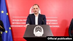 Macedonia - Minister of Health Venko Filipce holds a press conference