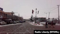 شهر غزنی در روزهای برفباری