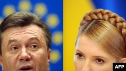 Party of Regions chief Viktor Yanukovych (left) and Prime Minister Yulia Tymoshenko are the two leading candidates for the January vote.