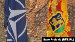 Zastave NATO i Crne Gore, ilustrativna fotografija