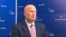 US Permanent Representative to NATO Matthew Whitaker during an interview with RFE/RL on September 18. 