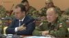 Armenia - Colonel-General Aleksandr Dvornikov (R), the commander of Russia's Southern Military District, speaks at the Armenian Defense Ministry in Yerevan, 12Oct2017.