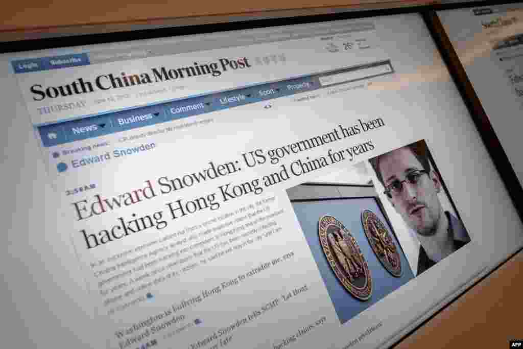 Dezvăluirile lui Edward Snowden despre programele de urmărire globală ale serviciilor secrete americane pe prima pagină a ediţiei South China Morning Post.