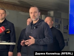 Голова правління «Укрзалізниці» Олександр Перцовський під час брифінгу з журналістами 24 березня 2026 року