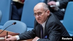Zbigniew Rau az ENSZ Biztonsági Tanácsának ülésén New Yorkban 2023. március 22-én