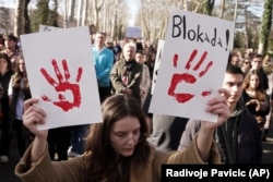 Detalj sa protesta u Banjaluci, 31. januar 2025.