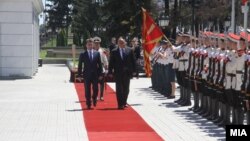 Архивска фотографија: Премиерот на Бугарија Бојко Борисов, заедно со висока делегација, во официјална посета на Македонија на 1 август 2017