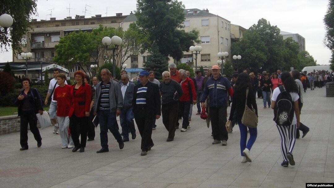 Протест на стечајци во Куманово.