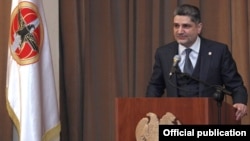 Armenia - Prime Minister Tigran Sarkisian addresses Republican Party activists in Gyumri, 6Mar2012.