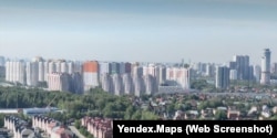 Хімки – це місто-супутник Москви в Московській області Росії. Вид на Хімки з дрона, 2022 рік