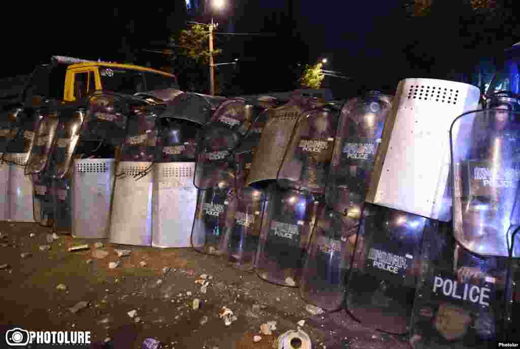 20.07.2016. Clashes between policemen and protesting people took place during the protest action in support of initiators of occupation of the police station in Erebuni district in Yerevan, Armenia, 20 Jul, 2016