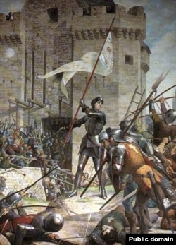 Жанна д'Арк падчас штурму Арлеану