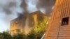 Oblaci dima iz zgrade u Derbentu u Rusiji 23. juna nakon napada neidentifikovanih naoružanih ljudi
