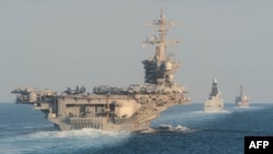 The USS Abraham Lincoln has arrived in Middle Eastern waters, according to US Central Command. (file photo)