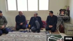 Ali Shamkhani (C), Iranian security official, visiting the family of a teenager shot dead during November protests in Iran. December 12, 2019