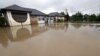 BOSNIA-HERZEGOVINA -- Floodwater flows in the Doboj South town in Central Bosnia, May 14, 2019