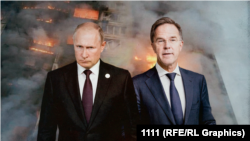 Коллаж: Путин, Рютте