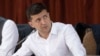 UKRAINE -- Ukrainian President Volodymyr Zelenskiy attends a meeting with local officials during his visit to the Kharkiv region, July 17, 2019
