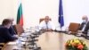 Бойко Борисов с министрите на финансите и здравеопазването Кирил Ананиев и Костадин Ангелов (вляво) и ръководителя на Националния оперативен щаб ген. Венцислав Мутафчийски