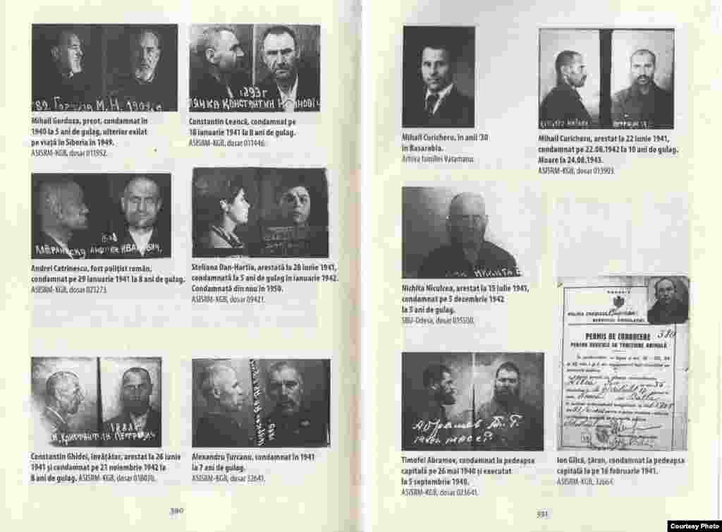 Imagini ale victimelor represiunii sovietice.