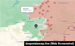 15 вересня DeepState позначив на мапі як звільнені 12,5 квадратних кілометрів на північний схід від Лиману