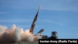 A Sayyad 2 missile is fired by Iran's homegrown Talash air defense system during drills in an undisclosed location in Iran, November 5, 2018. File photo