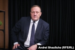 Міністар унутраных справаў Літвы Ўладзіслаў Кандратовіч падчас інтэрвію для Радыё Свабода ў Вільні. 13 лістапада 2025 году