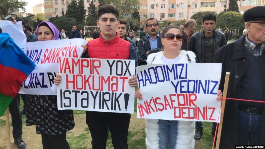Müxalifətin mitinqindən kadr. 28.10.2017