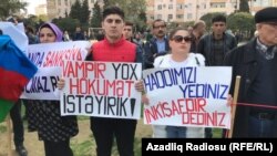Müxalifətin mitinqindən kadr. 28.10.2017