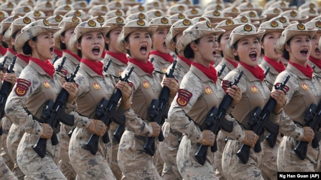 Китайские военнослужащие на параде в Пекине. 3 сентября 2025 года