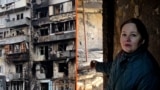 Ukraine - aftermath of air strikes on Kyiv apartment buildings - screen grab
