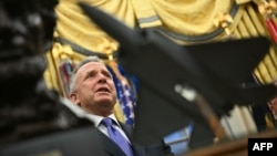 US Special Envoy to the Middle East Steve Witkoff speaks in the Oval Office of the White House in Washington, DC, on January 29